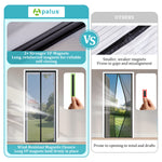 Apalus VP Magnetic Screen Door – Heavy Duty Anti Mosquito Mesh Fly Curtain, Top-to-Bottom Seal Snaps Shuts Automatically, Keep Fresh Air in and Bugs Out