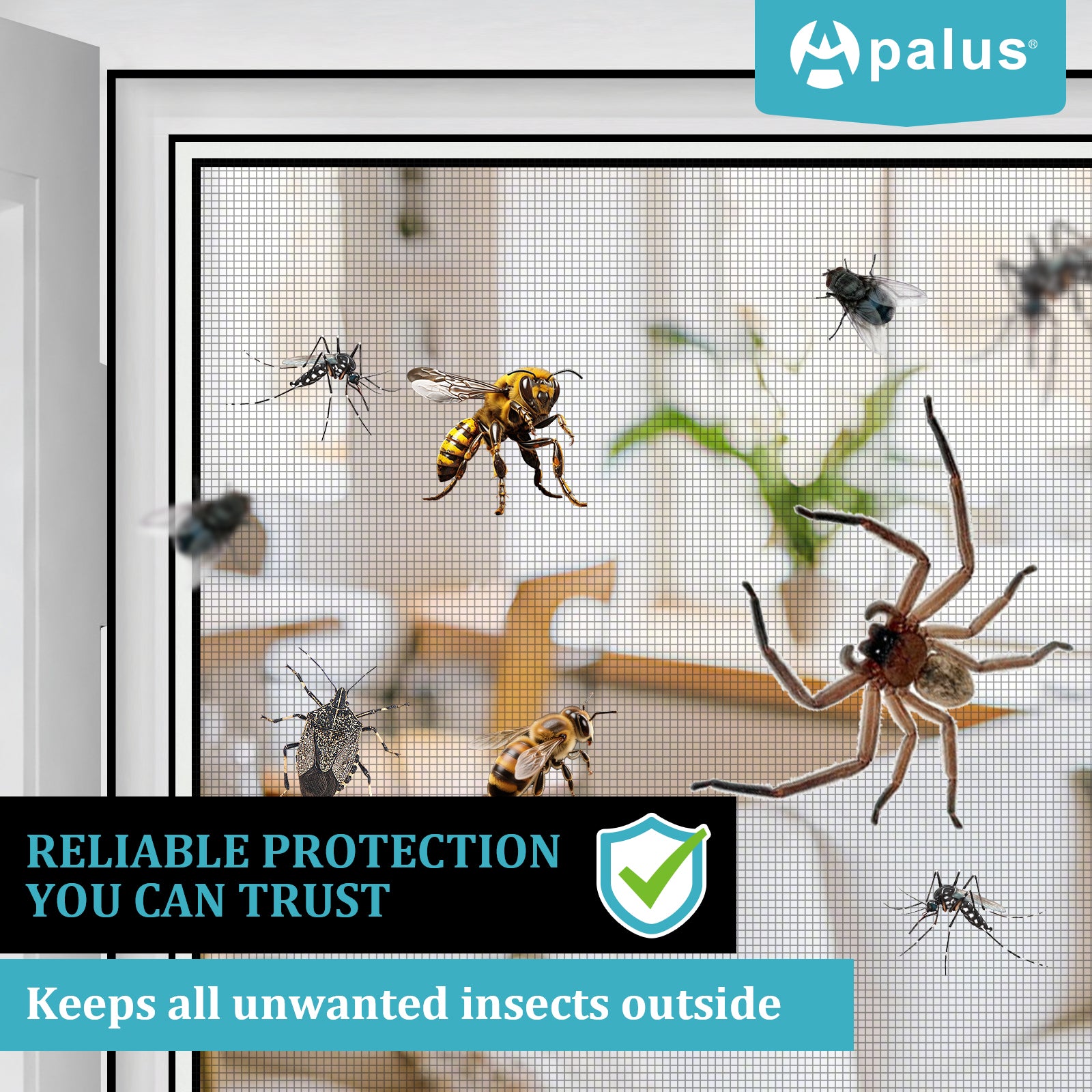 Window Flyprotector Apalus Universal Window Transparent Fly Screen | Washable Mesh | Adjus ...