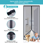 Apalus VP Magnetic Screen Door – Heavy Duty Anti Mosquito Mesh Fly Curtain, Top-to-Bottom Seal Snaps Shuts Automatically, Keep Fresh Air in and Bugs Out