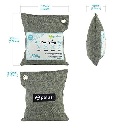 Apalus Air Purifying Bag For Car | Reusable Bamboo Activated Charcoal Air Freshener | Natural & Chemical Free