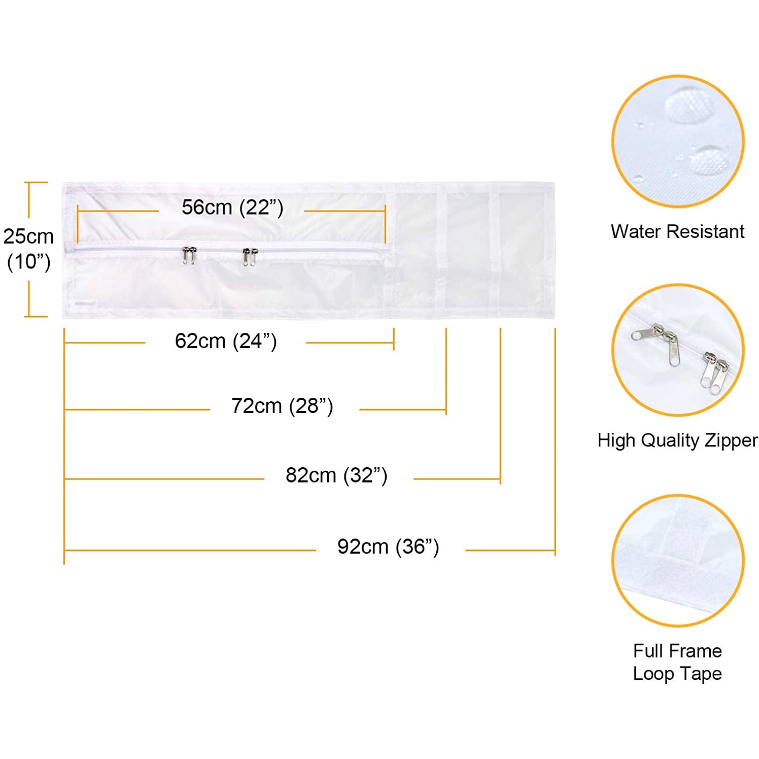 HOOMEE Adjustable Sliding Window Seal for Portable Air Conditioner and Tumble Dryer –Min Size 25x62 cm Max Size25x92cm - Works with Sliding and Hung Windows, Easy to Install, Waterproof