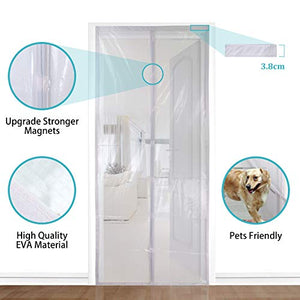 Apalus Magnetic Thermal Insulated EVA Curtain - Keeps Out Drafts, Hot and Cold, Dust, Bugs, Odours – Magnetic Door Cover – Sealed Room Protection - Door Curtain Fits Doors up to 90x210cm
