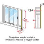 HOOMEE Adjustable Sliding Window Seal for Portable Air Conditioner and Tumble Dryer –Min Size 25x102 – Max Size 25x152 cm - Works with Sliding and Hung Windows, Easy to Install, Waterproof